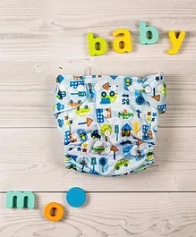 Baby Moo Adjustable & Washable Diaper - Blue 