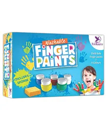 Toy Kraft Washable Finger Paints Multicolor - Pack of 5