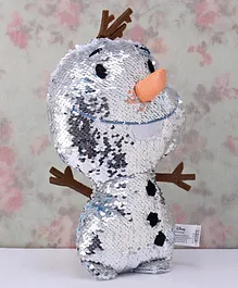 Disney Frozen II Sequins Olaf Soft Toy Silver - Height 35 cm