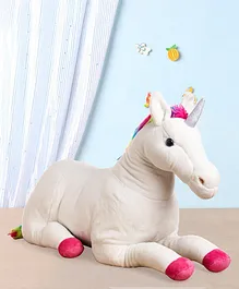 Wild Republic Unicorn Soft Toy White - Length 66 cm
