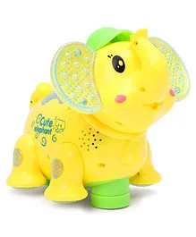 Rising Step Elephant Musical Projector - Green Yellow