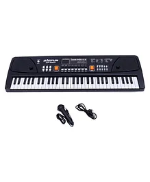 Rising Step 61 Keys Kids Piano with Microphone - Black
