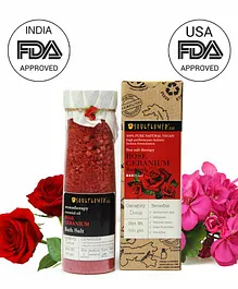 Souflower Rose Geranium Aroma Bath Salt - 500 gm