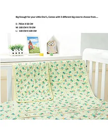 babywish Waterproof 2 in 1 Bed Mattress Protector Drysheet Dinosaur Print Small - Yellow