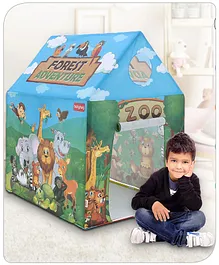Babyhug Playtime Forest Adventure Foldable Tent House - Sky Blue