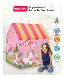 Babyhug Playtime Unicorn Foldable Tent House - Pink