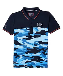 Monte Carlo Short Sleeves Camouflaged Tee - Blue