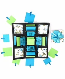 Crack of Dawn Crafts 3 Layered Happy Explosion Box - Blue