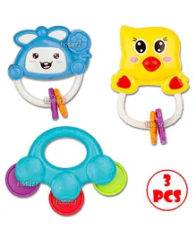 Fiddlerz Rattle Teethers Pack of 3  - Multicolour 