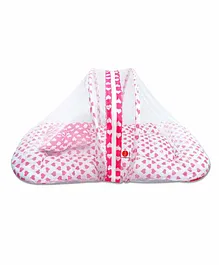 VParents Rosy Bedding Set with Mosquito Net and Pillow - Pink