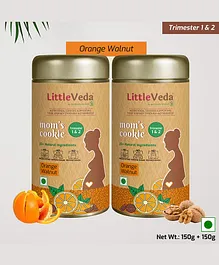 LittleVeda Orange Walnut Pregnancy Cookies Trimester 1 Pack of 2 - 150 gm Each