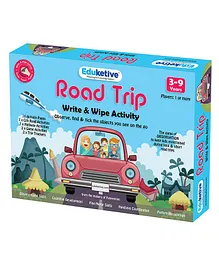 Eduketive Road Trip Write & Wipe Reusable Activity Kit - Multicolour 