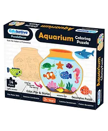 Eduketive Aquarium Decorative Colouring Jigsaw Puzzle Multicolour - 14 Pieces