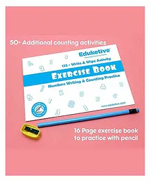 Eduketive Numbers-PreMath Write & Wipe Reusable Activity Sheets Pack of 2