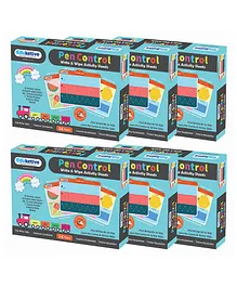 Eduketive Pen Control Write & Wipe Educational Game Pack of 6 - Multicolour