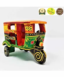 A&A Kreative Box Multipurpose Wooden Autorickshaw - Multicolour