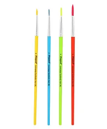 Maped Plastic Handle Synthetic Paint Brush Set of 4 - Multicolor