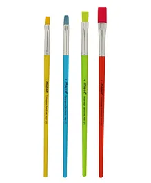 Maped Plastic Handle Synthetic Paint Brush Set of 4 - Multicolor