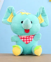 Toytales Flora Elephant Soft Toy  Green - Height 18 cm