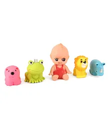 Ratnas Squeezy Bath Toys Pack of 5 (Colour & Design May Vary)