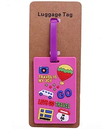 Funcart Lets Go Travel Luggage Tag - Pink