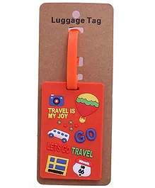 Funcart Lets Go Travel Luggage Tag - Red