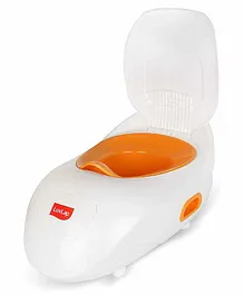 LuvLap Elegant Baby Potty Training Seat with Tissue Box & Lid - Orange 