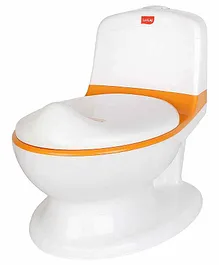 LuvLap Comfy Baby Potty Seat with Flush Sound - Orange