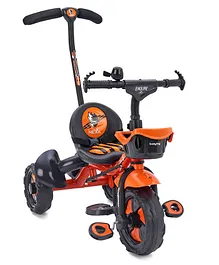 Babyhug Endure Tricycle with Parental Push Handle & Storage Basket - Orange