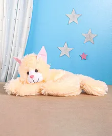 IR Sleeping Cat Soft Toy Cream - Length 35.5 cm