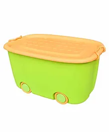 The Little Lookers Multipurpose Storage Box with Wheels and Lid - Green 