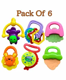 The Little Lookers  Rattles & Teethers Pack Of 6 - Multicolor