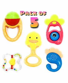 The Little Lookers  Rattles & Teethers Pack Of 5 - Multicolor