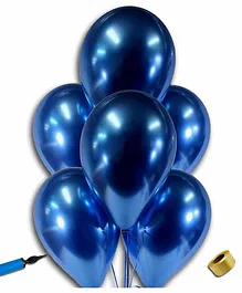 Shopperskart Chrome Balloon Set Blue - Pack of 52