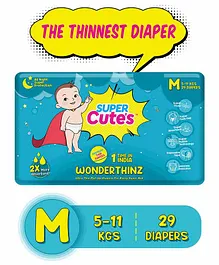 Super Cute's Wonder Thinz Ultra Premium Pant Style Diapers Medium - 29 Pieces