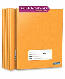 Woodsnipe Double Line Notebooks Set Of 6 - 72 Pages Each