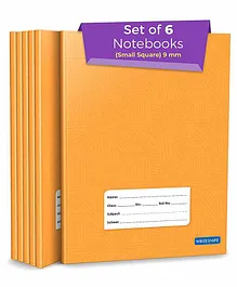Woodsnipe Brand Small Square Ruled Notebook Pack of 6 - 176 Pages