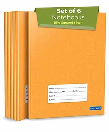 Woosnipe Brand Square Lined Notebook Set of 6 - 72 Pages Each 