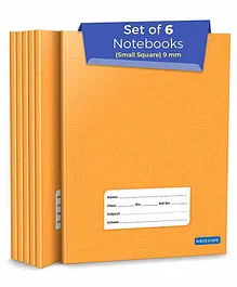 Woosnipe Brand Square Lined Notebook Set of 6 - 72 Pages Each 