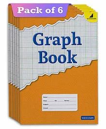Woodsnipe Graph Paper Books Pack of 6 -  32 pages each