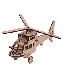 The Engraved Store Wooden Helicopter Toy - Brown