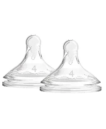 Dr Browns Level 4 Wide Neck Silicone Options and Teats - Pack of 2