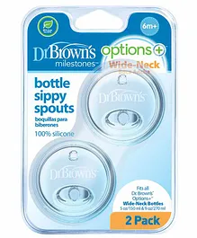 Dr. Brown's Wide Neck Options + Bottle Sippy Spout - Pack of 2