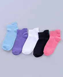 Pine Kids Ankle Length Anti-bacterial Socks Pack of 5 - Multicolor