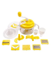 Multi-functional 10 in 1 Food Processor With 3 Measuring Cups - Yellow