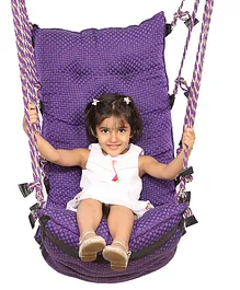 Faburaa Grande Cotton Jhula for Kids and Adults - Purple