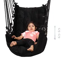 Faburaa Paradise Hanging Swing Chair for Kids WC 150 Kg - Black