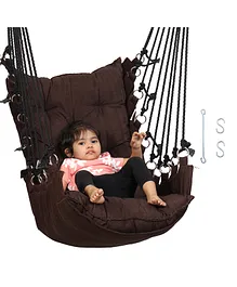 Faburaa Paradise Swing Chair for Kids and Adults - Brown