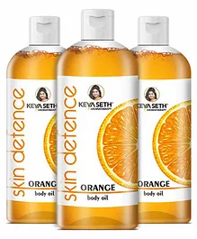 Keya Seth Aromatherapy Skin Defence Orange Body Oil Pack of 3 - 400 ml each
