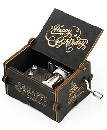 Caaju Happy Birthday Wooden Handcrafted Music Box - Black
